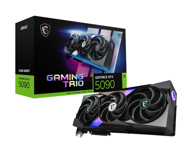 MSI GeForce RTX 5090 32G GAMING TRIO OC — illustration officielle MSI